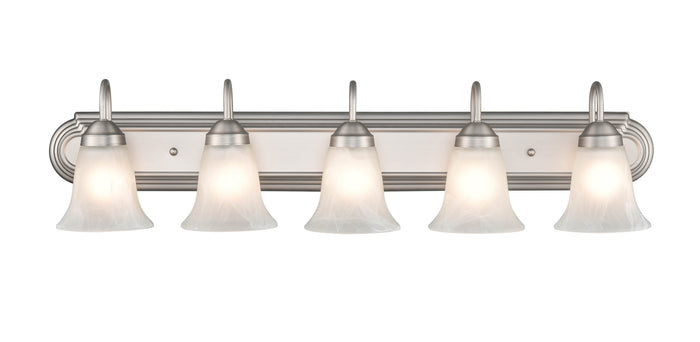 36'' Compana Satin Nickel 5 Light Bath Vanity