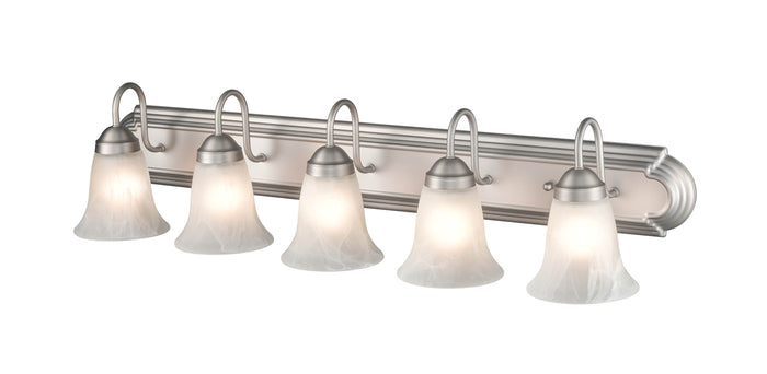 36'' Compana Satin Nickel 5 Light Bath Vanity