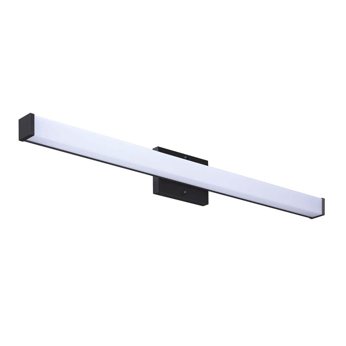 36-inch Matte Black Cylinder Bath Bar Vanity Light