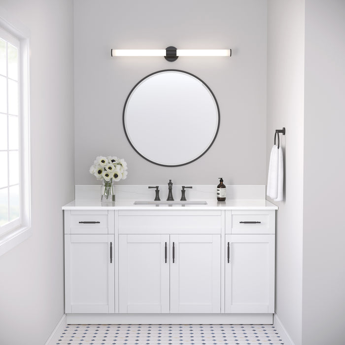 36'' Trumann Matte Black 1 Vanity Light
