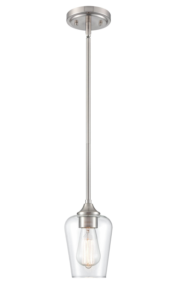 38'' Ashford Brushed Nickel 1 Light Mini Pendant
