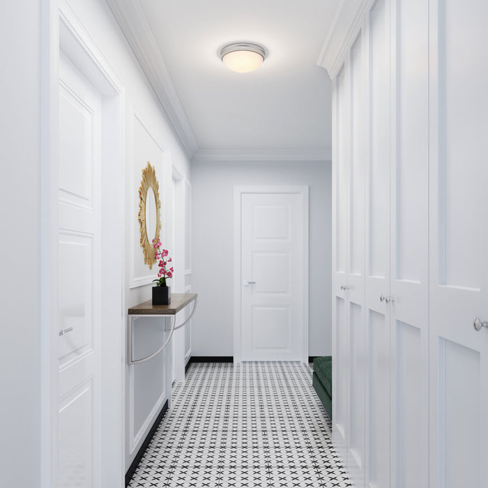 4'' Baumann Brushed Nickel 1 Light Flush Mount
