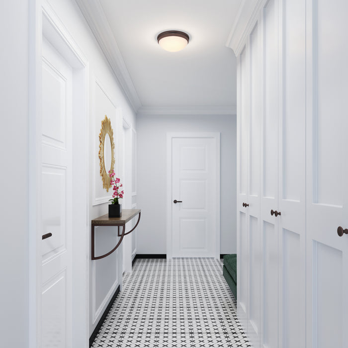 4'' Baumann Rubbed Bronze 1 Light Flush Mount