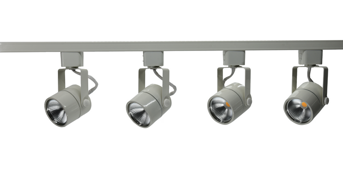 4-foot Brushed Aluminum Track Lighting Kit