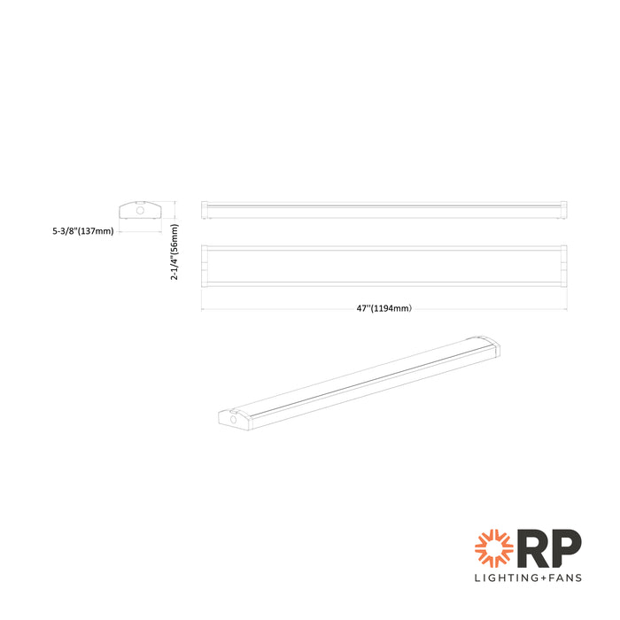 4-foot White Wrap Linear Light