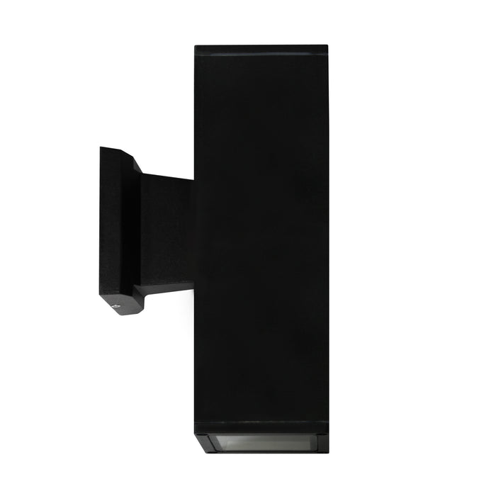 4-inch Black Outdoor Wall Light with 3000K Light and Clear Lens