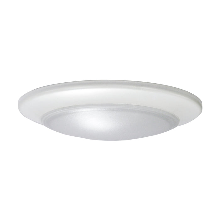4-inch-White-Outdoor-Flush-Mount-Light-with-3000K-Light,-Frosted-Lens,-12W-Output-and-High-Output
