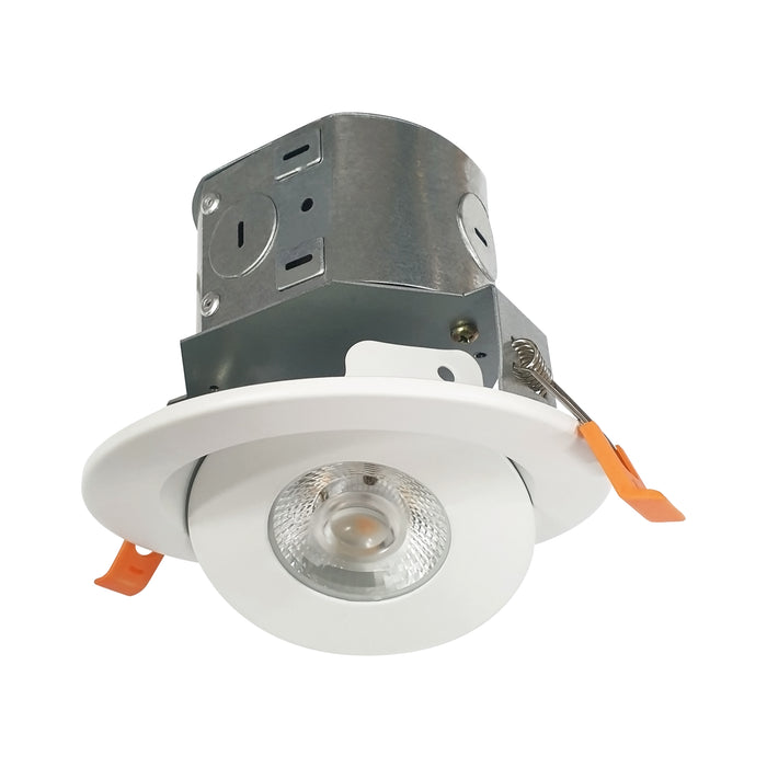 4-inch White Outdoor Recessed Light with 3000K Light and Frosted Lens