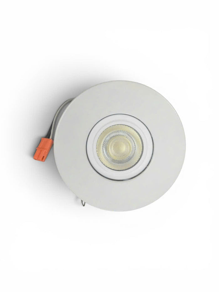 4-inch White Recessed Light with 3000K Light and Frosted Lens