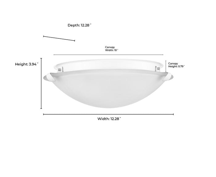 4'' Sulona Matte White 2 Light Flush Mount