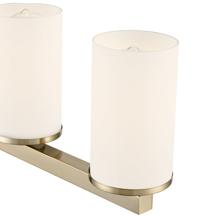 40-inch Verlana Modern Gold 5-Light Etched White Glass Linear Chandelier