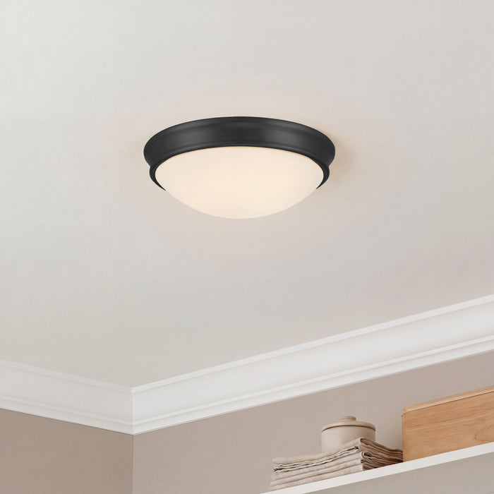 4.25'' Baumann Matte Black 2 Light Flush Mount
