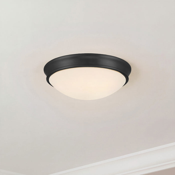 4.25'' Baumann Matte Black 2 Light Flush Mount