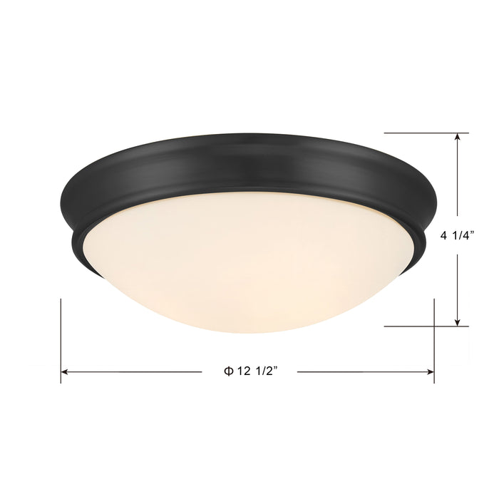 4.25'' Baumann Matte Black 2 Light Flush Mount