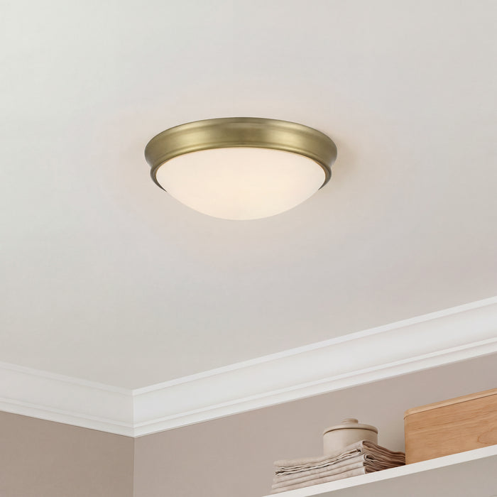 4.25'' Baumann Vintage Brass 2 Light Flush Mount