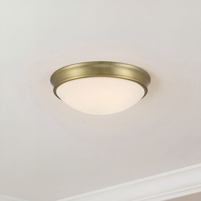 4.25'' Baumann Vintage Brass 2 Light Flush Mount
