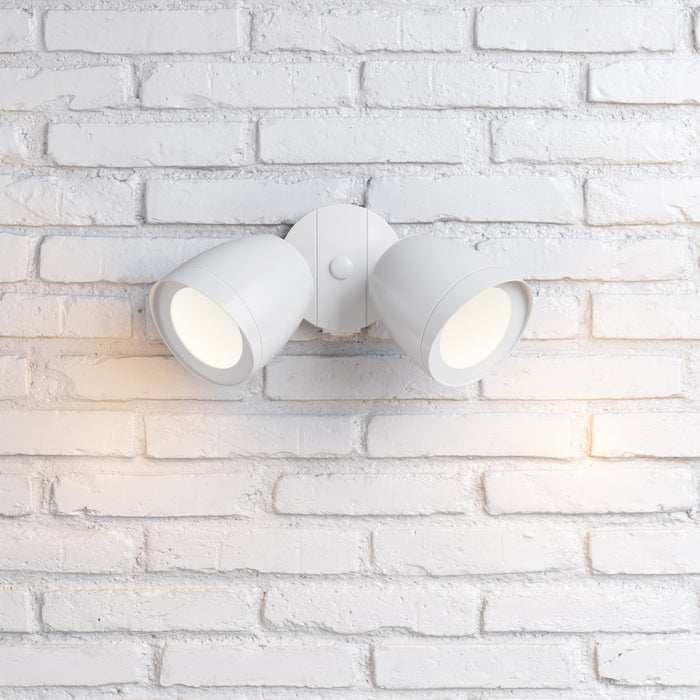 4.3''  Matte White 2 Light Flood Light