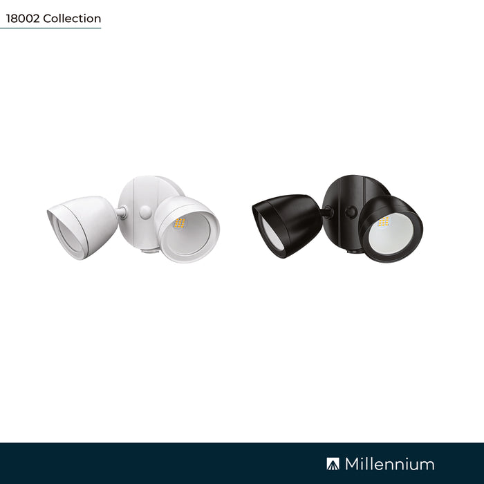 4.3''  Matte White 2 Light Flood Light