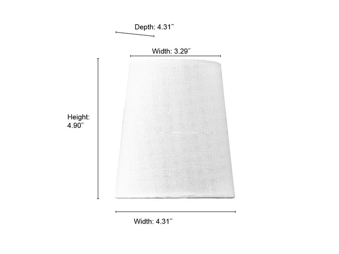 4.31'' White Fabric  Shade