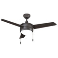 44 Inch Contempo II AC Oil Rubbed Bronze Indoor Ceiling Fan 3-Blade 2 Lights Reversible