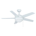 44 Inch Mirage II AC White Indoor Ceiling Fan 5-Blade Reversible