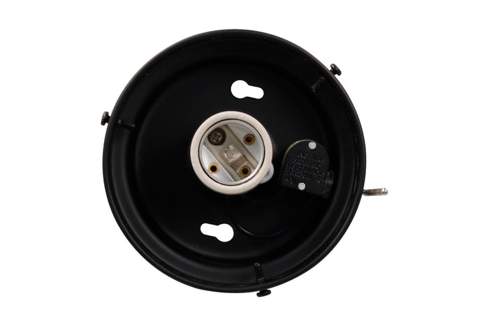 4.5-inch Matte Black Fan Light Kit Fitter