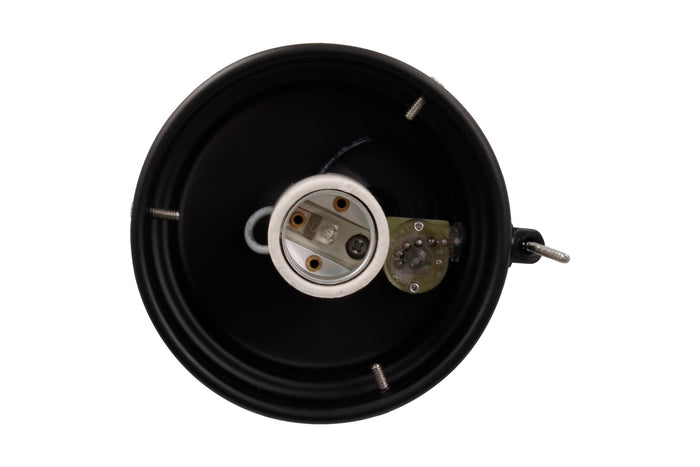 4.5-inch Matte Black Outdoor Fan Light Kit Fitter