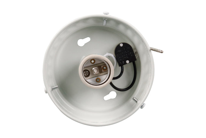 4.5-inch White Fan Light Kit Fitter