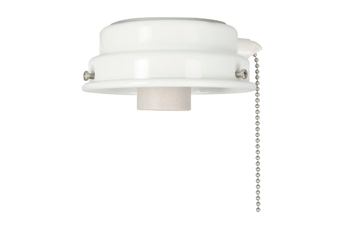 4.5-inch White Outdoor Fan Light Kit Fitter