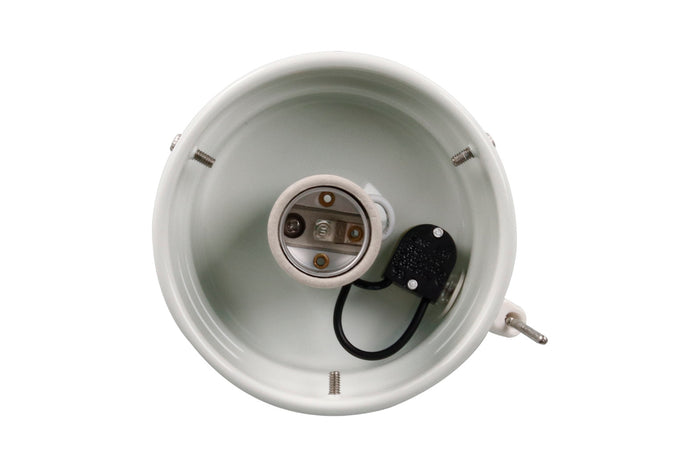 4.5-inch White Outdoor Fan Light Kit Fitter