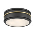 4.5'' Stralara Matte Black 2 Light Flush Mount