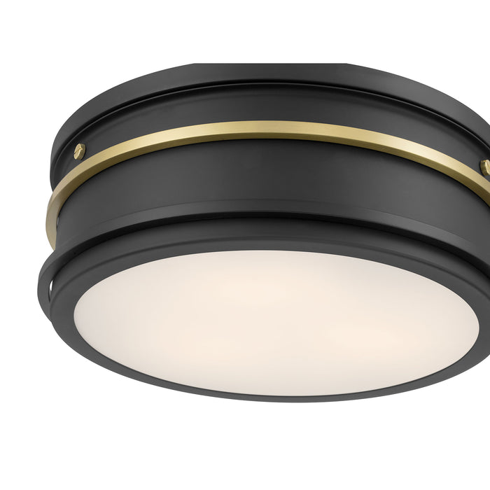 4.5'' Stralara Matte Black 2 Light Flush Mount