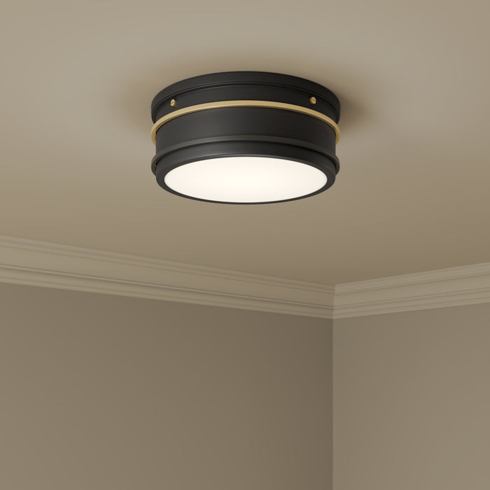 4.5'' Stralara Matte Black 2 Light Flush Mount