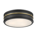 4.5'' Stralara Matte Black 3 Light Flush Mount