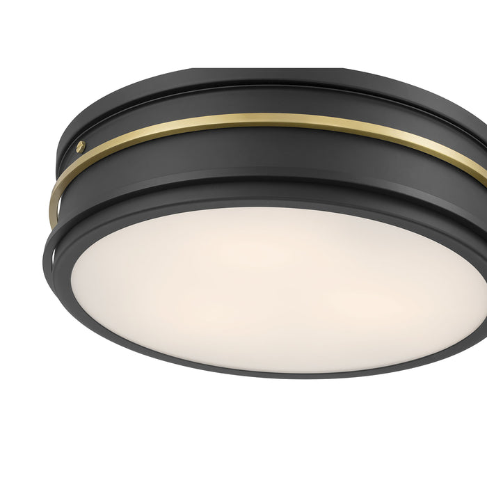 4.5'' Stralara Matte Black 3 Light Flush Mount