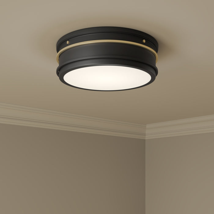 4.5'' Stralara Matte Black 3 Light Flush Mount