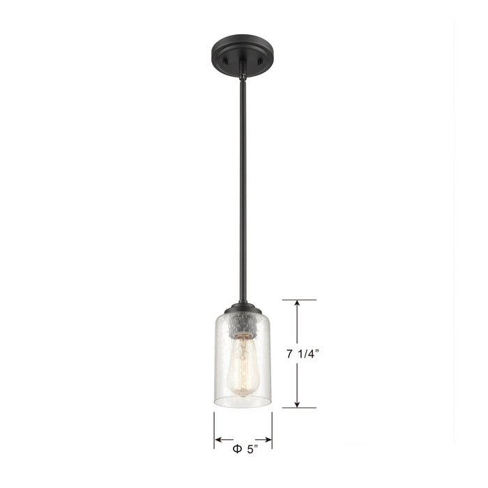 45.5'' Moven Matte Black 1 Light Mini Pendant