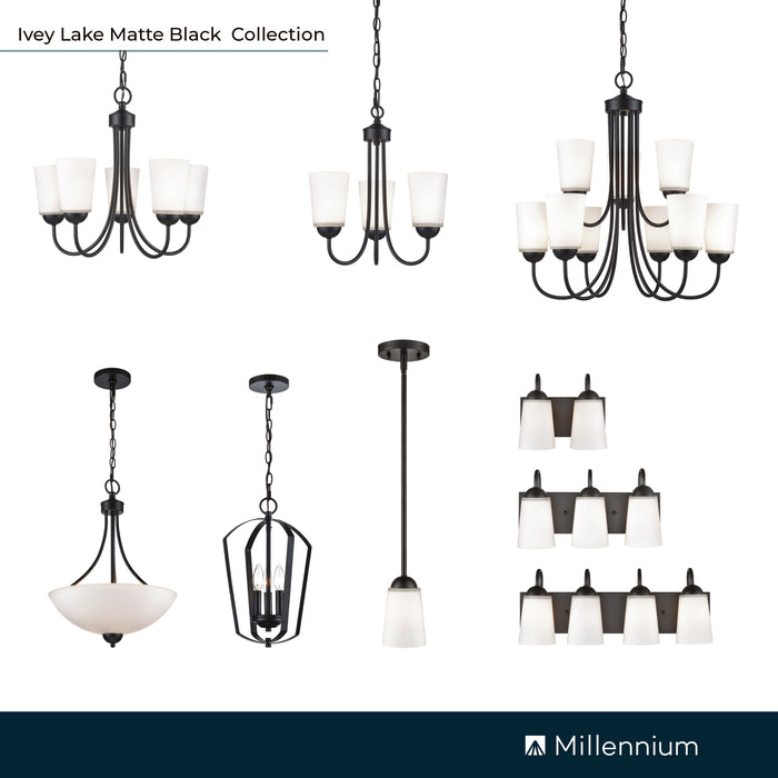 46'' Ivey Lake Matte Black 1 Light Pendant