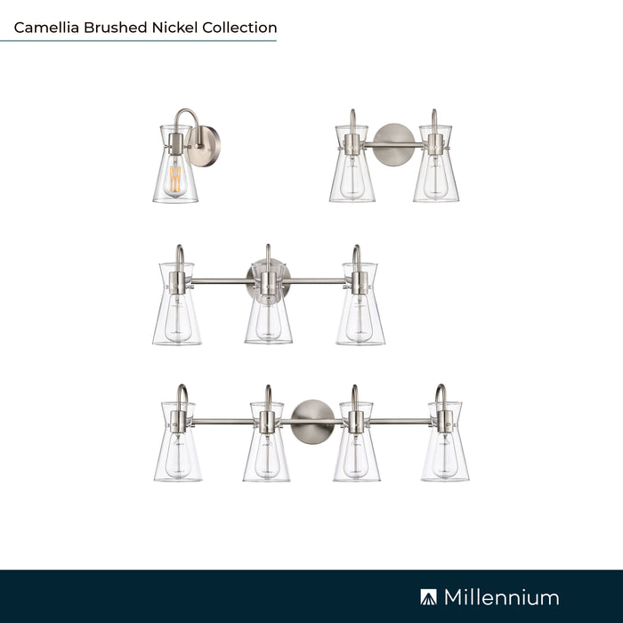 4.75'' Camellia Brushed Nickel 1 Light Wall Sconce