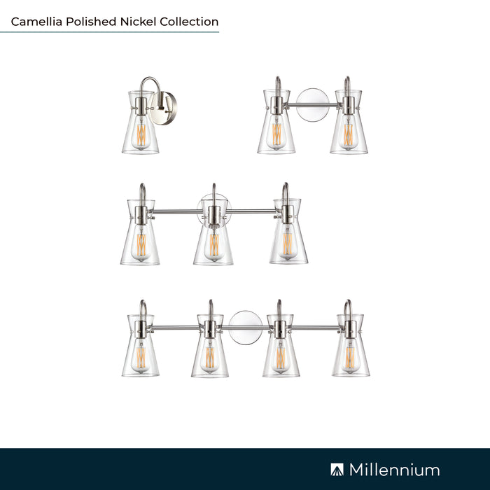 4.75'' Camellia Polished Nickel 1 Light Wall Sconce