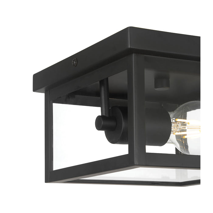 4.75'' Evanton Powder Coated Black 1 Light Flush Mount