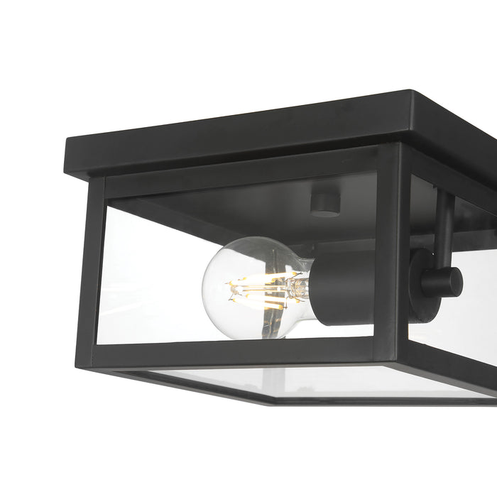 4.75'' Evanton Powder Coated Black 1 Light Flush Mount