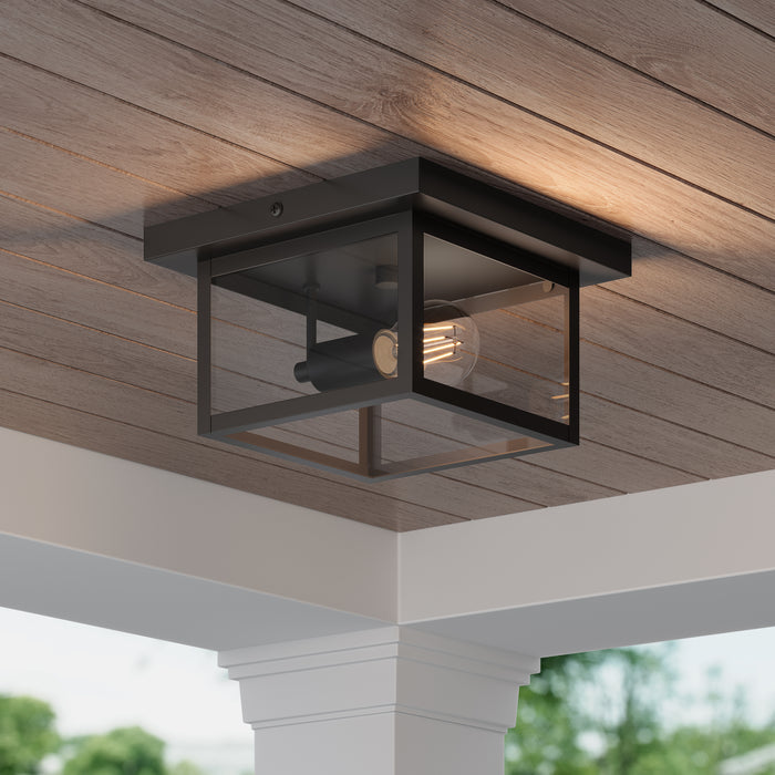 4.75'' Evanton Powder Coated Bronze 1 Light Flush Mount