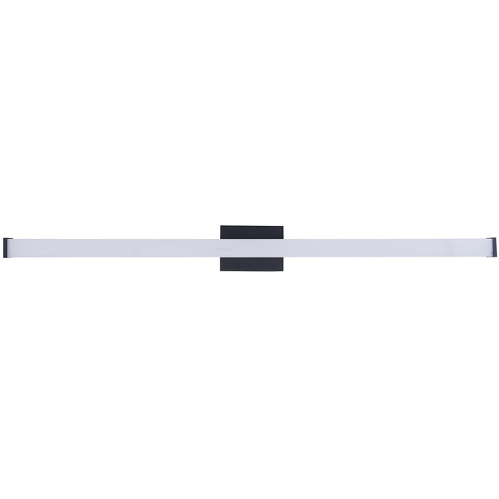 48-inch Matte Black Cylinder Bath Bar Vanity Light