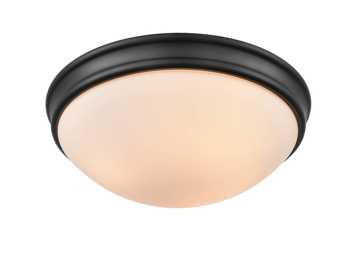 5'' Baumann Matte Black 3 Light Flush Mount