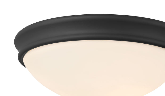5'' Baumann Matte Black 3 Light Flush Mount