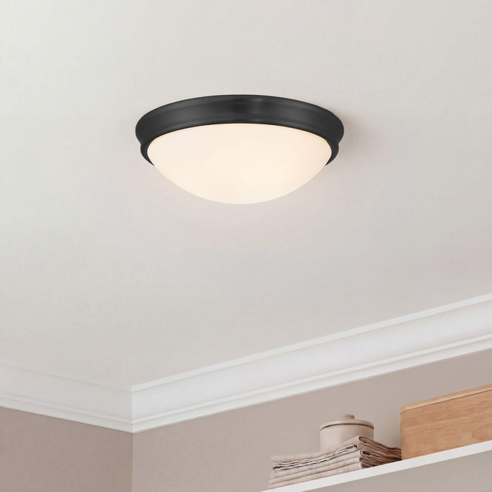 5'' Baumann Matte Black 3 Light Flush Mount