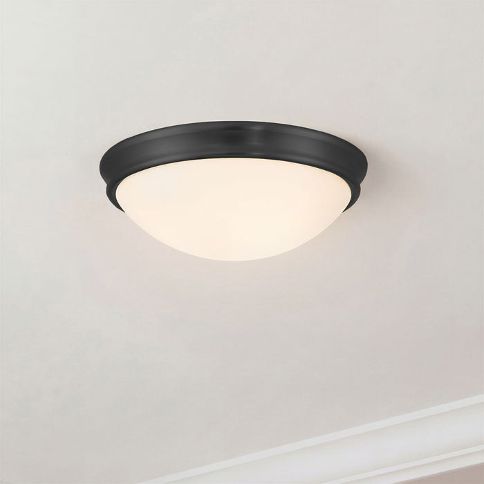 5'' Baumann Matte Black 3 Light Flush Mount