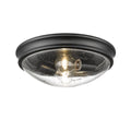 5'' Belforge Matte Black 2 Light Flush Mount