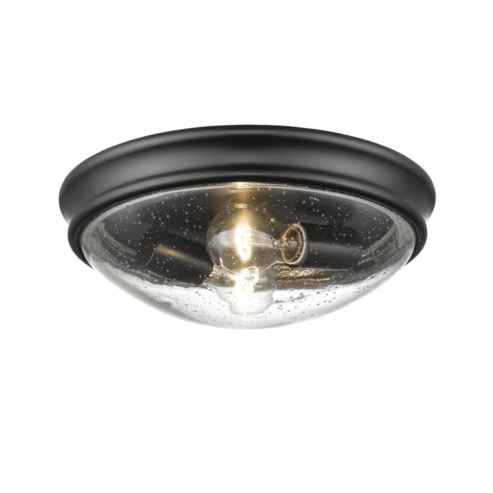 5'' Belforge Matte Black 2 Light Flush Mount